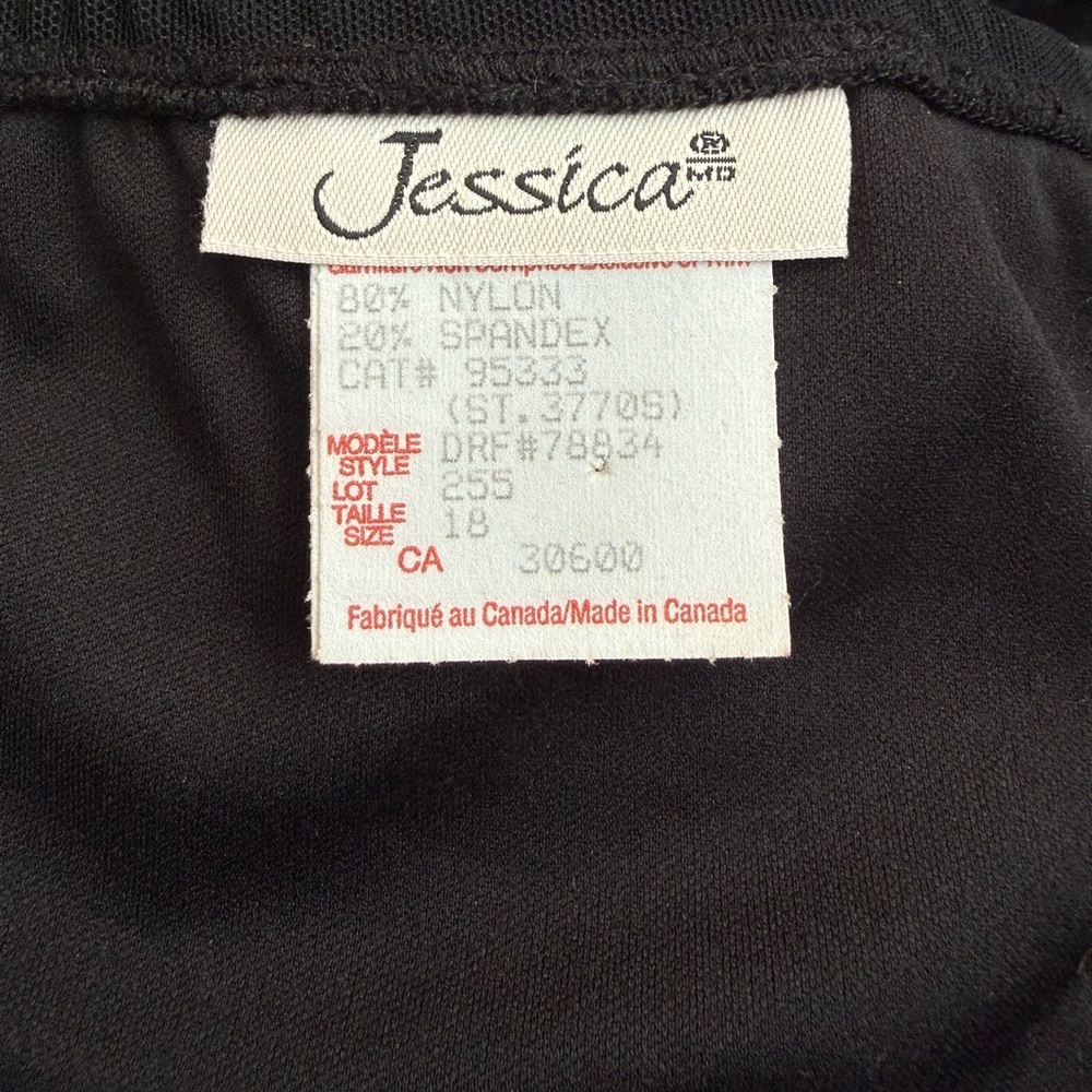 Jessica Black Beaded Mesh Midi Skirt Made in Canada - Picture 2 of 4